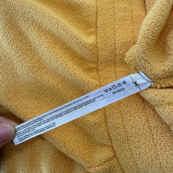 Urban Outfitters Out From Under Terry Cloth Wide Leg Pants Mustard Yellow Size L - Picture 7 of 9